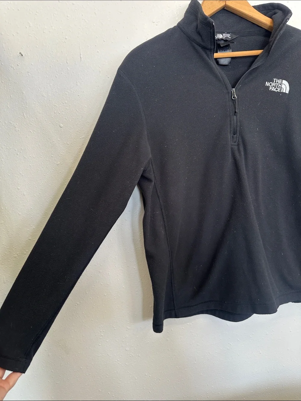 Mens The North Face Black fleece pullover quarter zip